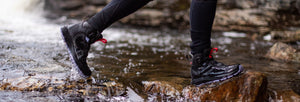 Over the water with waterproof Alfa hiking shoes